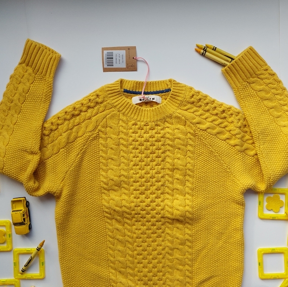 Nwt Mini Boden yellow sweater - Picture 5 of 16